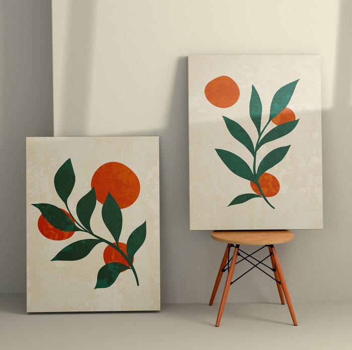 Wallity Conjunto de 2 Cuadros Decorativos de Lienzo Multicolor 50 x 70 cm Wallity Conjunto de 2 Cuadros Decorativos de Lienzo Multicolor 50 x 70 cm